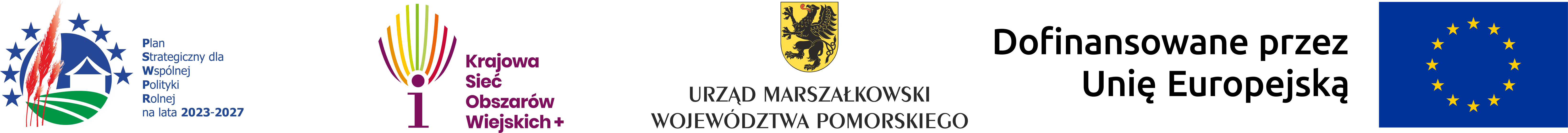 logotypy Krajowej Sieci Obszarów Wiejskich plus