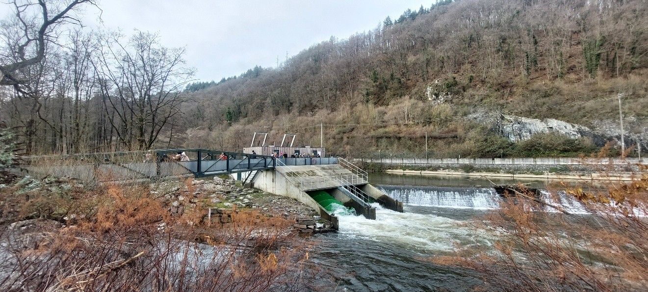 Turbiny hydroelektrowni na rzece Ourthe